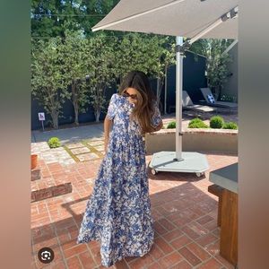 Anthropologie Somerset Maxi in Blue Floral